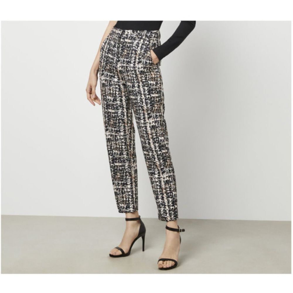 Emerson by Jackie Fraser-Swan jacquard black printed Pants Size 6